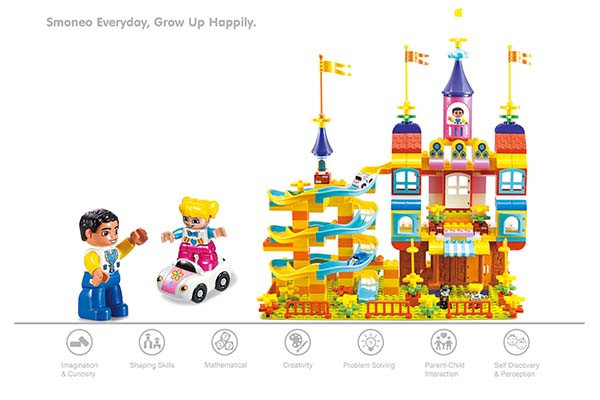 Het kasteel volledig opgebouwd 