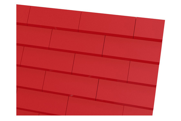 Detail van de dakpannen.