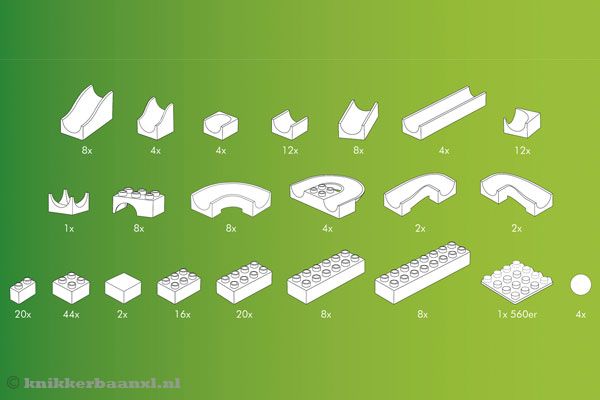 200 hoogwaardige kunststof onderdelen.