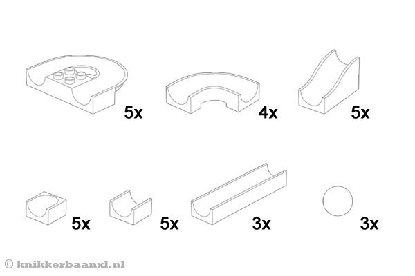 De set bestaat uit 30 onderdelen.
