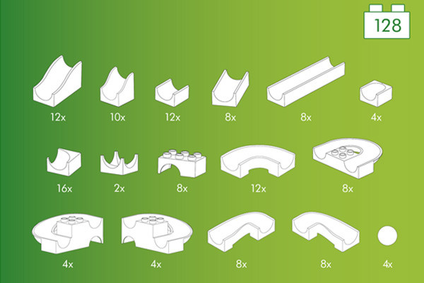 Waaronder blokken en diverse glij-elementen.