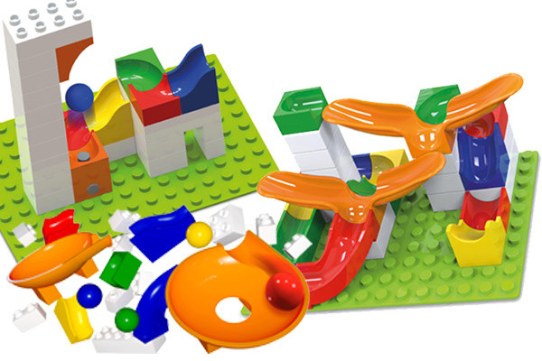 Megapack met de trechter, schommel en katapult sets. 