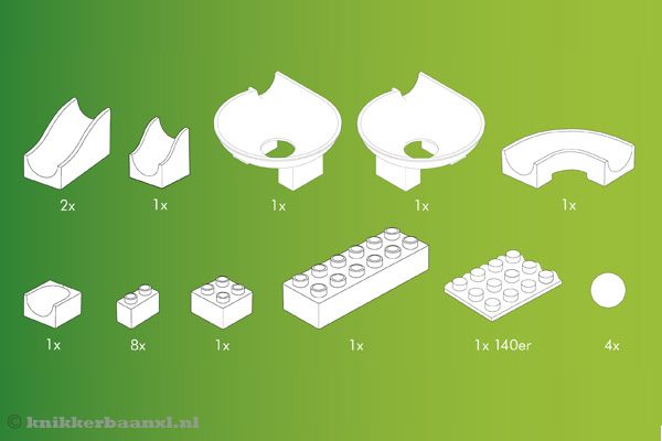 Inhoud van de 22 delige trechterset.