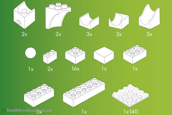 Inhoud van de katapul set.