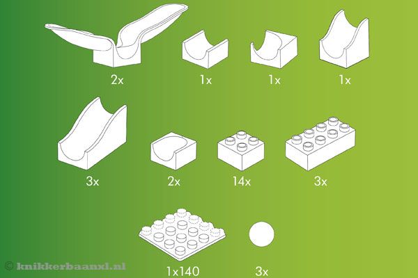 Inhoud van de schommel set.