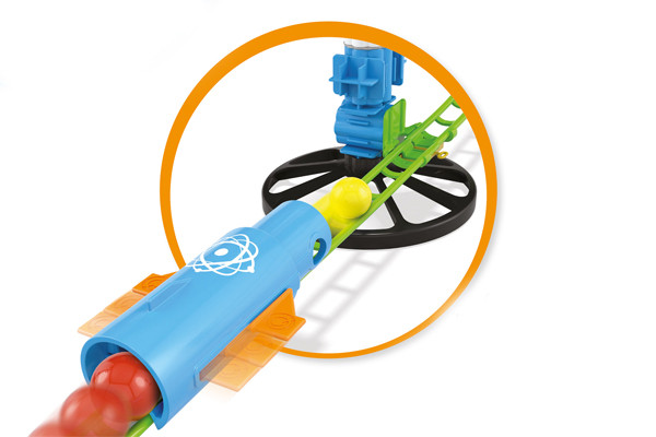 Lanceer-raket voor knikkers.